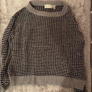 Lord and Taylor Gray/Black Sparkle Sweater